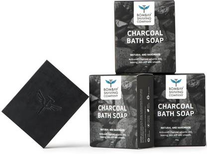 BOMBAY SHAVING COMPANY पुरुषों और महिलाओं के लिए डीप क्लीनिंग एंड एक्सफोलिएटिंग एक्टिवेटेड चारकोल सोप