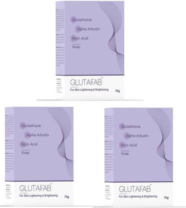 Glutafab Skin Lightening Soap with Glutathione and Kojic Acid For Pigmentation, Acne spot