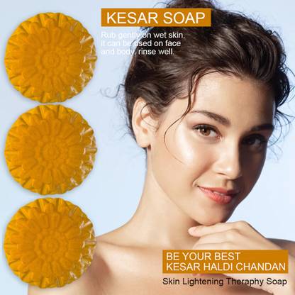 TERIHAR Citrus Awakening Kesar Soap (100GM) (PACK OF 3)