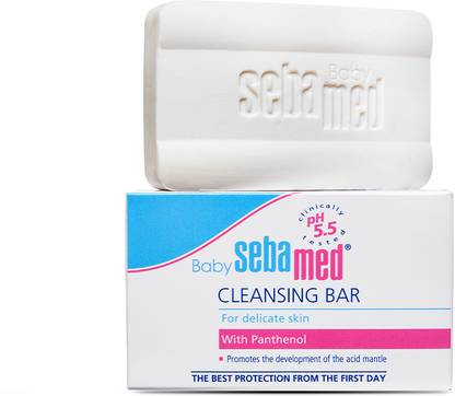 Sebamed Baby Cleansing Bar|pH 5.5 |Newborn bathing|Soap Free|Tear Free