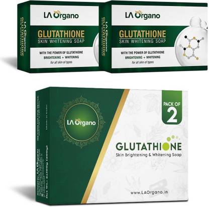 LA Organo Glutathione Skin whitening Soap For Brightening & Whitening-All Skin Type(Pack of 2)