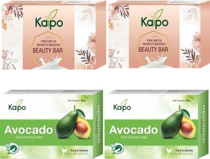 KAIPO Premium Moisturizing Beauty & Avocado Soap for Keeps skin nourished (Pack of 4)