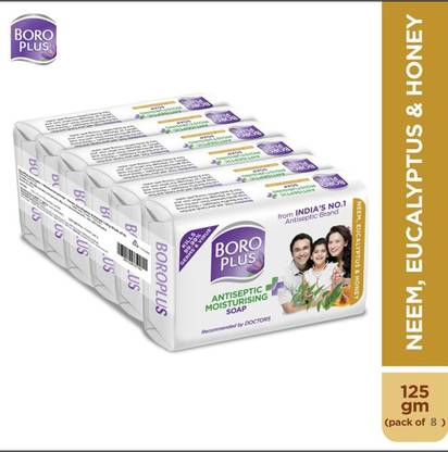 BOROPLUS Antiseptic And Moisturising Toilet Soap With Neem,Eucalyptus And Honey| 125GEach