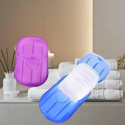 Mallade Gentle Paper Soap Sheets with Soothing Aroma Ideal for Trips Scrub
