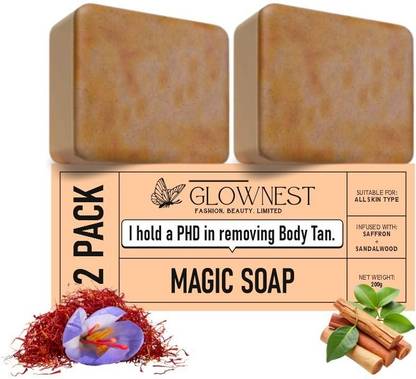 GlowNest Wood And Saffron Soap For Glowing & Refreshing Skin