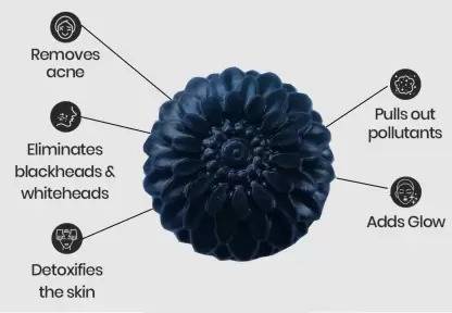 HK pure natural activated pimple & face glowing charcoal soap