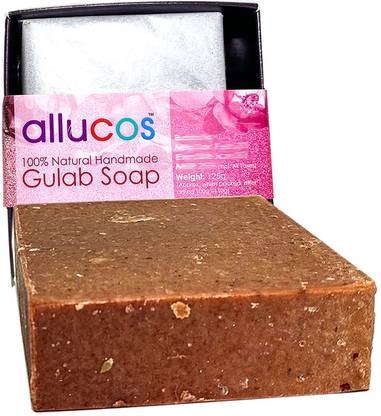 ALLUCOS Handmade Rose-Gulab Soap – Luxurious Hydration & Glow | Vegan & Chemical-Free