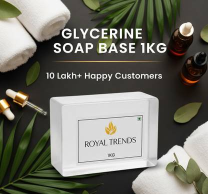 Royal Trends premium high quality Natural Glycerin Soap Base ,100% natural (1 kg)