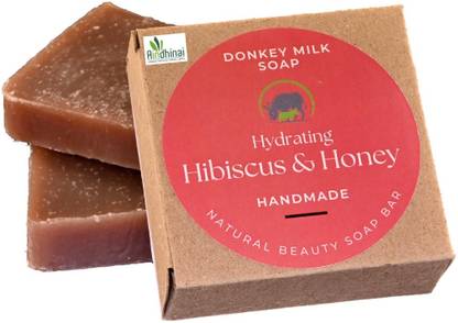 AINDHINAI Donkey Milk Soap Hydrating Hibiscus & Honey Soap