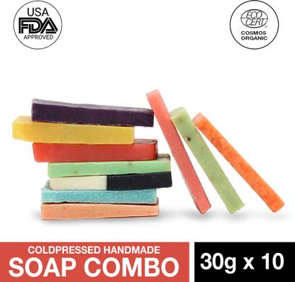Soulflower Handmade Soap Combo | Try Me Out Sample Set | For Soft, Smooth & Radiant Skin |