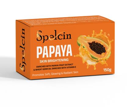 Spelcin Sp Papaya Soap Enriched With Vitamin E Promotes Soft, Glowing Skin