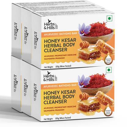 Herbs & hills Honey Kesar Herbal Body Cleanser, Remove Dead Cells, Pimples & Scar Marks