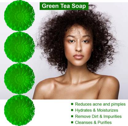 TERIHAR Green Tea Skin Bar (100GM) (PACK OF 4)
