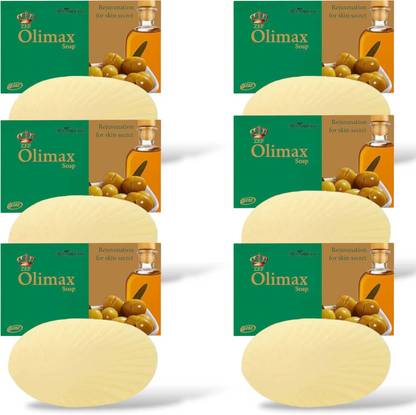 ZEE DRUGS Olimax Soap - Natural Olive Oil Bar Soap (Pack of 6)