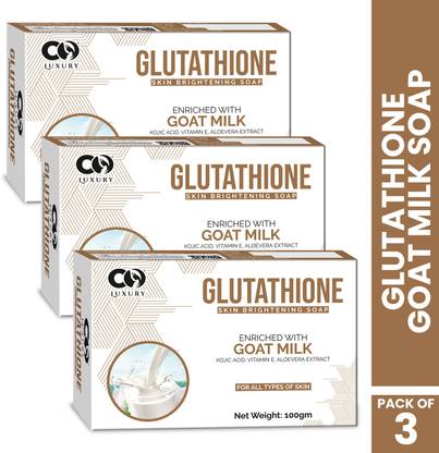 CO Luxury Glutathione Goat Milk Skin Brightening Soap | Kojic Acid,Aloevera Extract