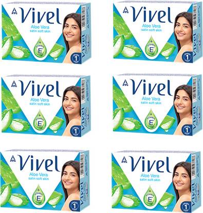 Vivel Aloe Vera Bathing Soap with Vitamin E for Soft Skin, for Women & Men