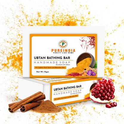 pureindia Handmade Ubtan Soap for Face & Body