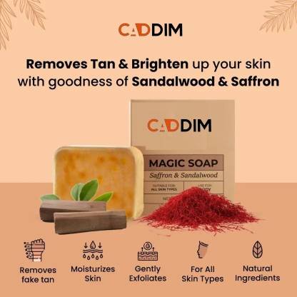 Caddim Sandal Wood And Saffron Soap For Glowing & Refreshing Skin