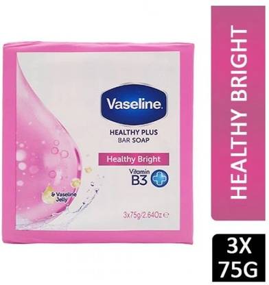 Vaseline HEALTHY BRIGHT BAR SOAP 75 GM PACK OF 3