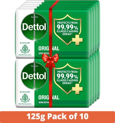 Dettol Original Germ Protection Bathing Soap,(125gm-Packof 10)