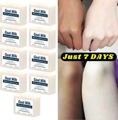 CHITAAKSH Goat Milk Skin Lightening Soap with Kojic Acid & Arbutin (9 Pcs)