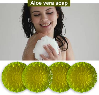 CHITAKSH Nourishing Aloevera Soap for Flawless Skin (100GM) (PACK OF 4)