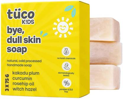 TuCo Intelligent Kids Dull Skin Soap, with Turmeric to brighten dull & tanned skin