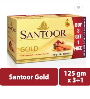 Santoor Gold Soap with Sandal & Saffron