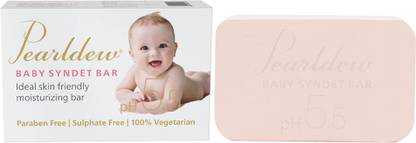 Pearldew Baby Syndet Bar | Aloe Vera, Vitamin E & Avacado Oil | pH 5.5 (75 gm -Pack of 1)