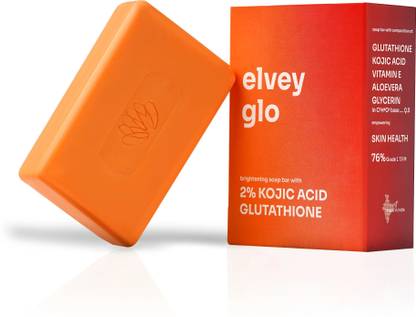Elvey Essentials Glo Soap with 2% Kojic Acid, Glutathione & Arbutin for Brightening & Tan Removal