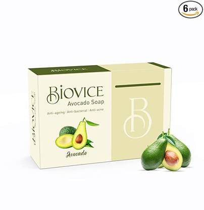 biovice Avocado Skin Brightening Antiseptic Bathing Soap 99.9% Germ & Virus Protection
