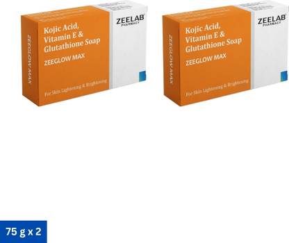 ZEE LAB Zeeglow Max Kojic Acid, Vit E & Glutathione Soap 75g | Remove Tan & Pigmentation