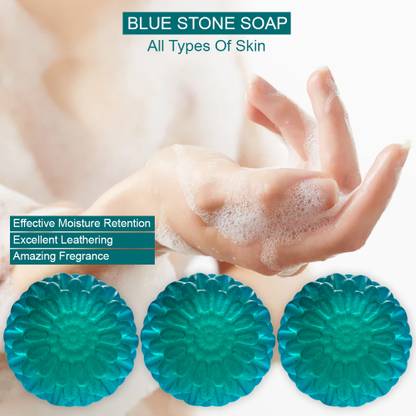 Groovy Brightening Blue Stone Soap (100GM) (PACK OF 3)