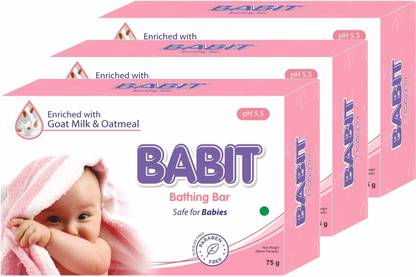 BABIT Baby Soap with Goat Milk & Oatmeal Hydrating & pH-Balanced