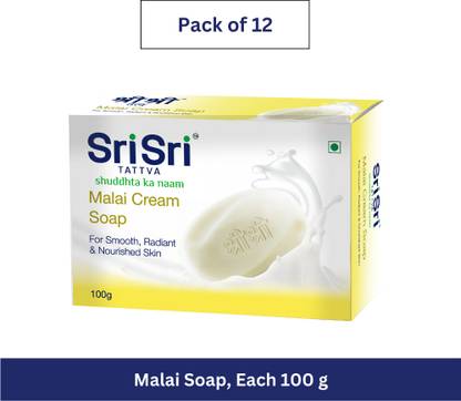 Sri Sri Tattva Malai Cream Soap - Relaxes, Refreshes & Rejuvenates, Each 100 gm