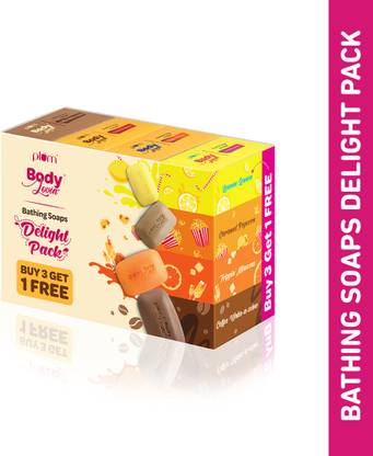 Plum BodyLovin' Bathing Soaps Delight Pack | Non-Drying | Buy 3 Get 1 Pack