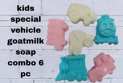 SUNDARISKINCARE Kids Vehicle Fun Goatmilk Mild Soap (pack of 6)