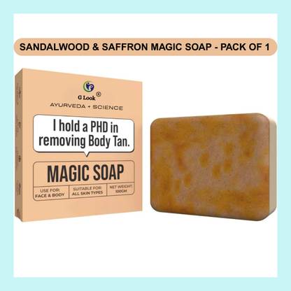 G LOOK Sandalwood Saffron Glow Whitening Soap Bar