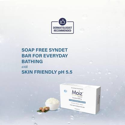 Moiz Gentle Bathing Bar | Skin-Friendly pH 5.5 | Dermatologist-Recommended