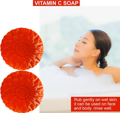 TERIHAR Carrot Cleanse Vitamin C Bathing Soap (100GM) (PACK OF 2)