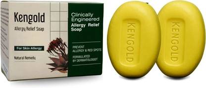 KENGOLD Ayurvedic Allergy Relief Soap Contain Red Aloevera offers hydration, antioxidant