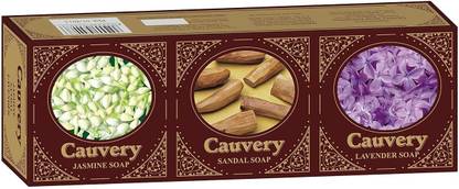 cauvery Jasmine/Sandal/Lavender Soap 3-in-1