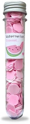 Cursive Fruits Flavor Travel Soft Paper Soap Flower & Heart Design Tube Shape Bottle 15g
