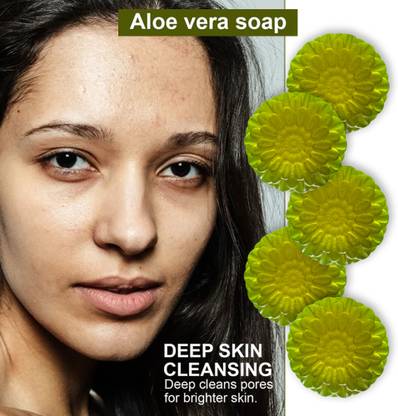 CHITAKSH Aloe Vera Delightful Bathing Soap (100GM) (PACK OF 5)
