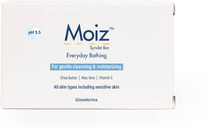 Moiz Syndet Bathing Bar | pH 5.5 | Paraben, Sulphate & Soap Free| For Sensitive Skin