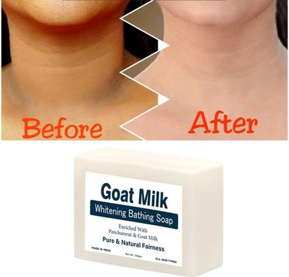 ONEAL Goat Milk White Soap for Women and Men 100gm Bathing Soap Bar (1 Pcs)