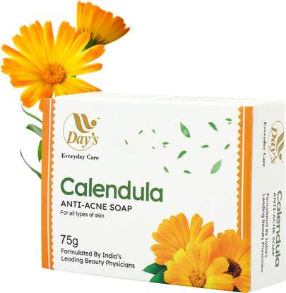 Day's Calendula Soap 75gm| Calendula, Neem and Turmeric| Acne Control |Skin Healer|