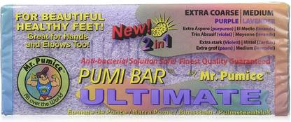 Mr. Pumice Ultimate Pumi Bar 2 in 1 (Coarse/Medium), Lavender/Purple, 1 piece
