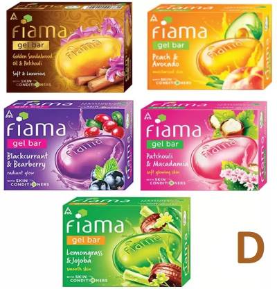 FIAMA Gel bar Celebration Pack, 125g (Buy 4 Get 1 Free) C