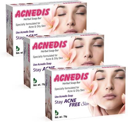 ACNEDIS Herbal Soap for Acne and Oily Skin (Pack of 3)